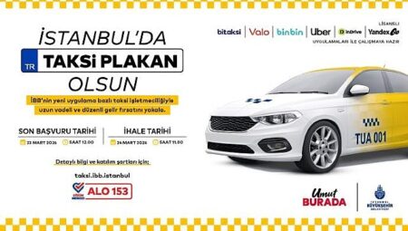İstanbul’da Uygulama Bazlı Taksi İçin 7. İhale 24 Mart’ta