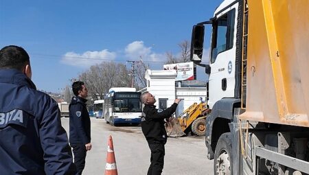 Keçiören’de Dronla Hafriyat Kamyonu Denetimi