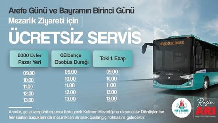 Mezarlık Ziyaretleri İçin Ücretsiz Seferler Düzenlenecek