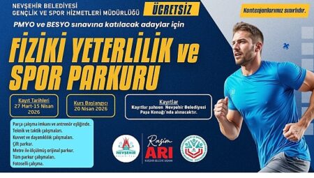 Nevşehir Belediyesi’nden PMYO ve BESYO Adaylarına Ücretsiz Parkur Kursu