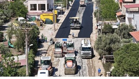 Başkan Çerçioğlu’nun Çalışmaları ile Akbük Yolu Yenileniyor