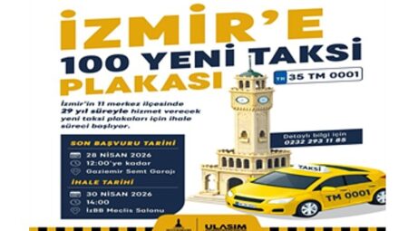 İzmir’in kent merkezine 100 yeni taksi