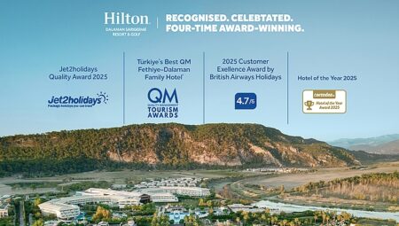 Mükemmellikle Tanınan, Tutarlılıkla Tanımlanan  Bir Başarı Hikayesi:  Hilton Dalaman Sarıgerme Resort & Golf’e  Uluslararası Ödül Yağdı