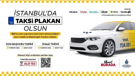 İstanbul’da Uygulama Bazlı Taksi İçin 8. İhale 12 Mayıs’ta