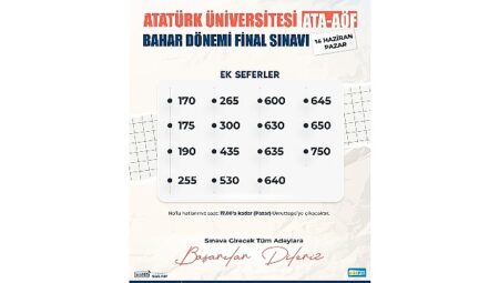 ATA-AÖF sınavına 15 farklı hat desteği