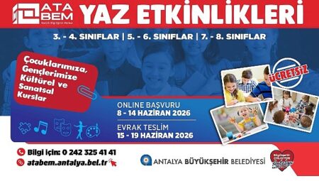 ATABEM yaz etkinlikleri kayıtları başlıyor