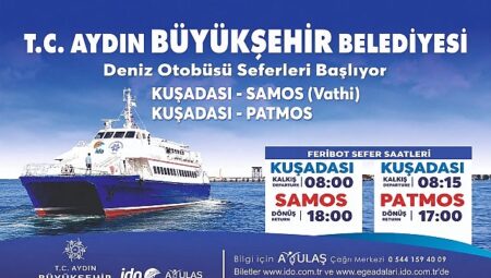 Aydın Büyükşehir Belediyesi’nin Deniz Otobüsü Seferleri Başladı