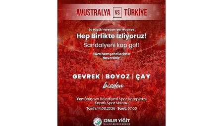 Balçova’da Milli Heyecan Dev Ekrana Taşınıyor