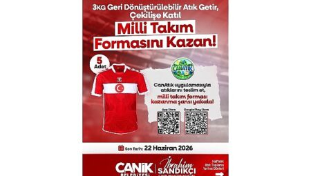 Canik Belediyesi Yine Alkışları Topladı: Atık Getirene Milli Takım Forması Hediye