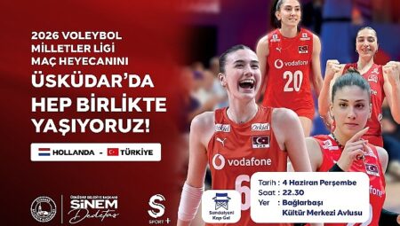 Üsküdar’da Filenin Sultanları Heyecanı Dev Ekranda Yaşanacak