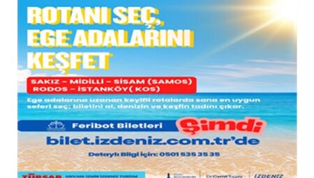İZDENİZ’den Ege adalarına online feribot bileti kolaylığı