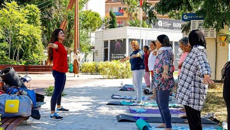 Kadın Danışma Merkezi’nde sabah sporu