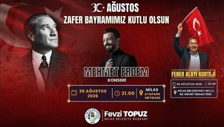 30 Ağustos Zafer Bayramı coşkusu fener alayı ve Mehmet Erdem konseriyle yaşanacak