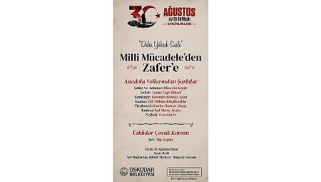 Üsküdar’da 30 Ağustos Zafer Bayramı Coşkuyla Kutlanacak