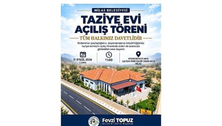 Milas Belediyesi Taziye Evi’nin Açılış Töreni Gerçekleştirilecek
