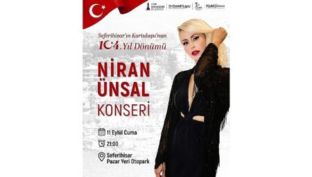 Seferihisar kurtuluşunun 104. yılını Niran Ünsal konseriyle kutlayacak