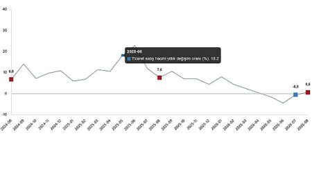 Ticaret Satış Hacim Endeksi, Ağustos 2026